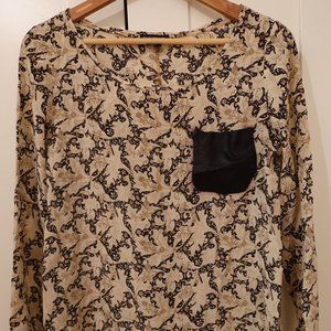 Club Monaco Pattern Silk Top